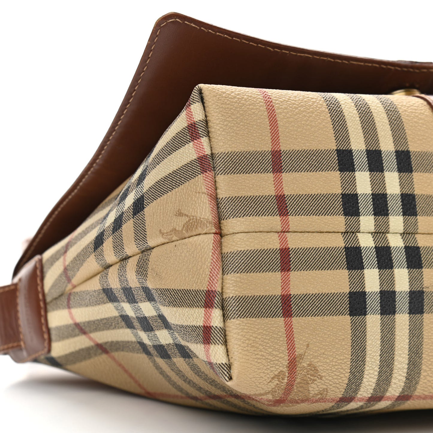 Haymarket Check Crossbody Messenger Bag Tan