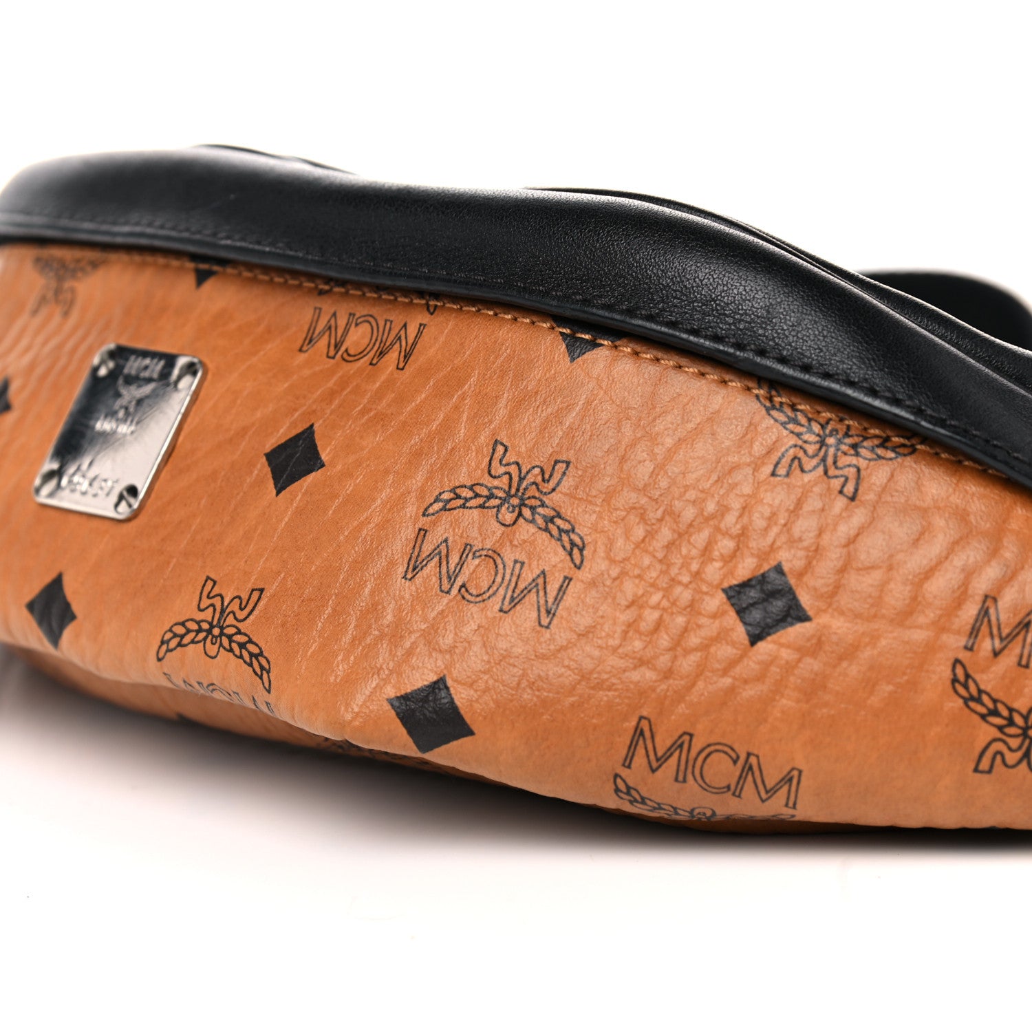 MCM Visetos Waist Bag Black Cognac 8 of 9