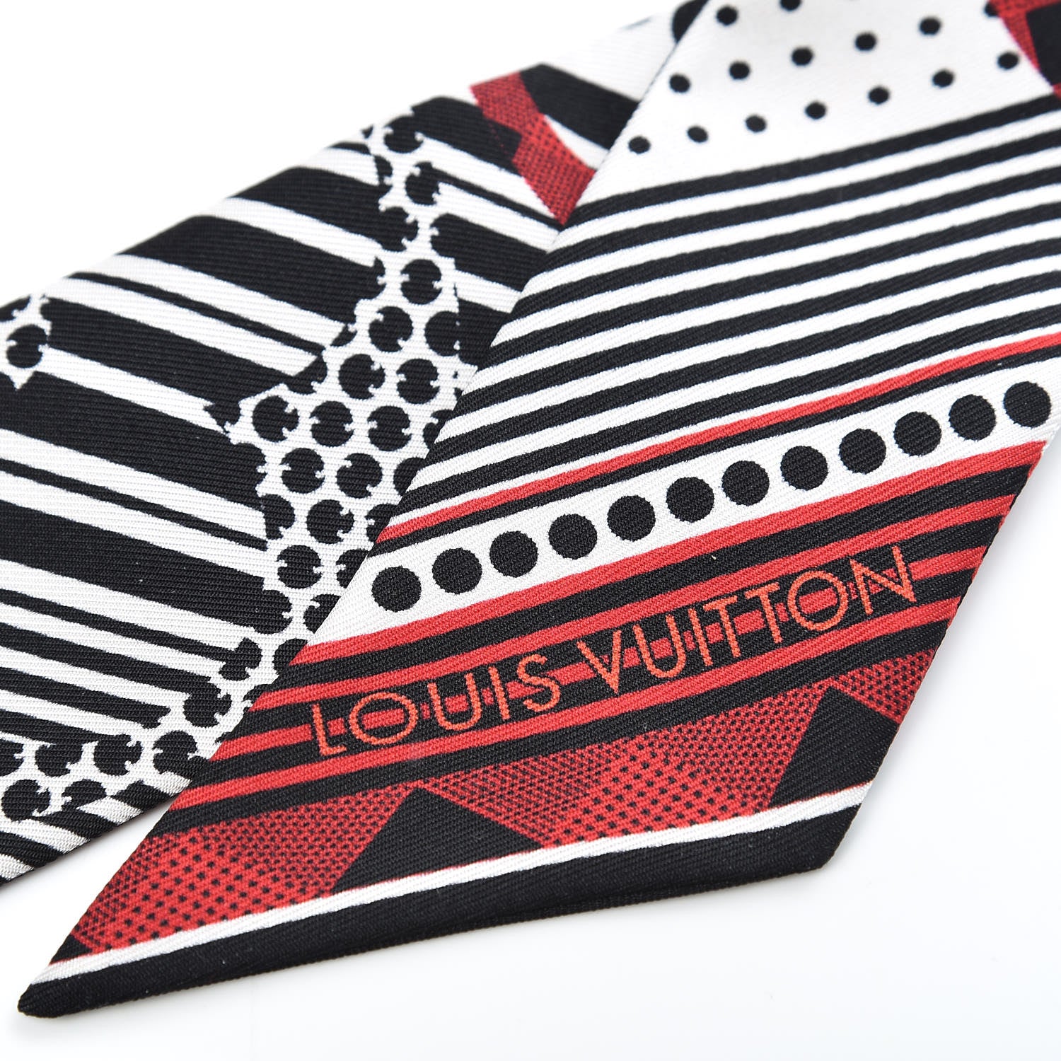 Louis Vuitton Silk Monogram Graphic Patchwork BB Bandeau Rouge 3 of 5