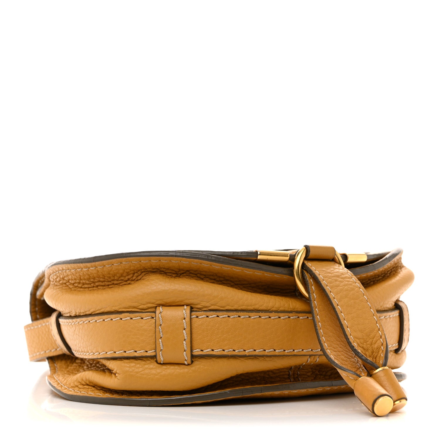 Chloe Calfskin Mini Marcie Round Crossbody Bag Dusty Yellow 4 of 11