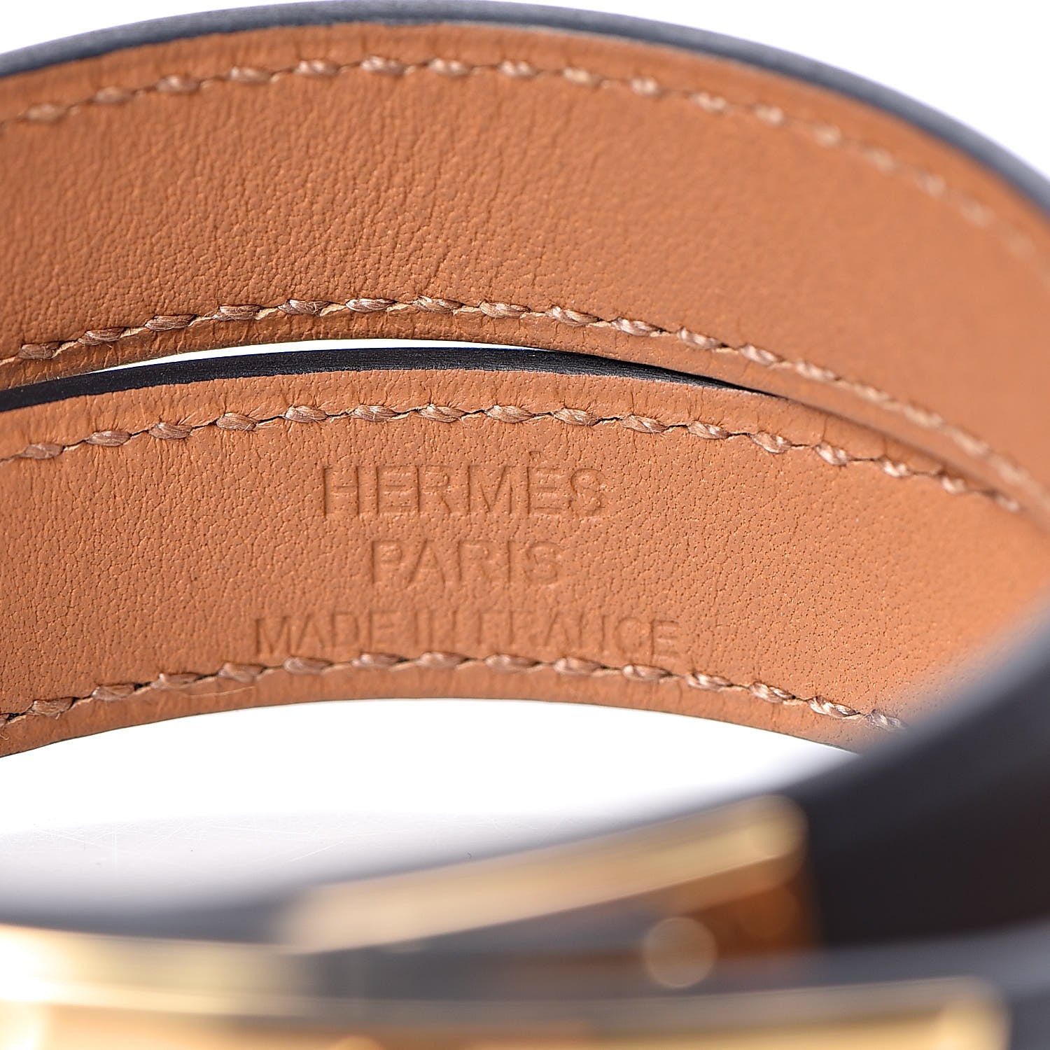 Hermes Chamonix Kelly Double Tour Bracelet S Black 4 of 5