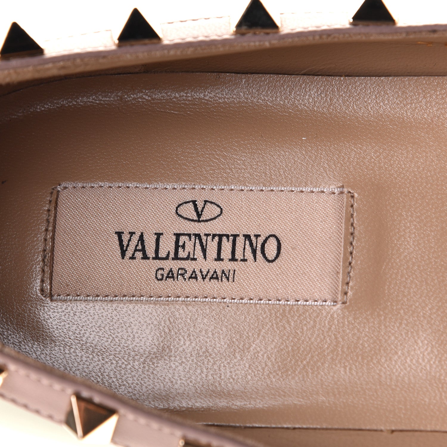 Valentino Garavani Patent Nappa Rockstud Ballerina Flats 40 Green Tea Sorbet Poudre 11 of 13