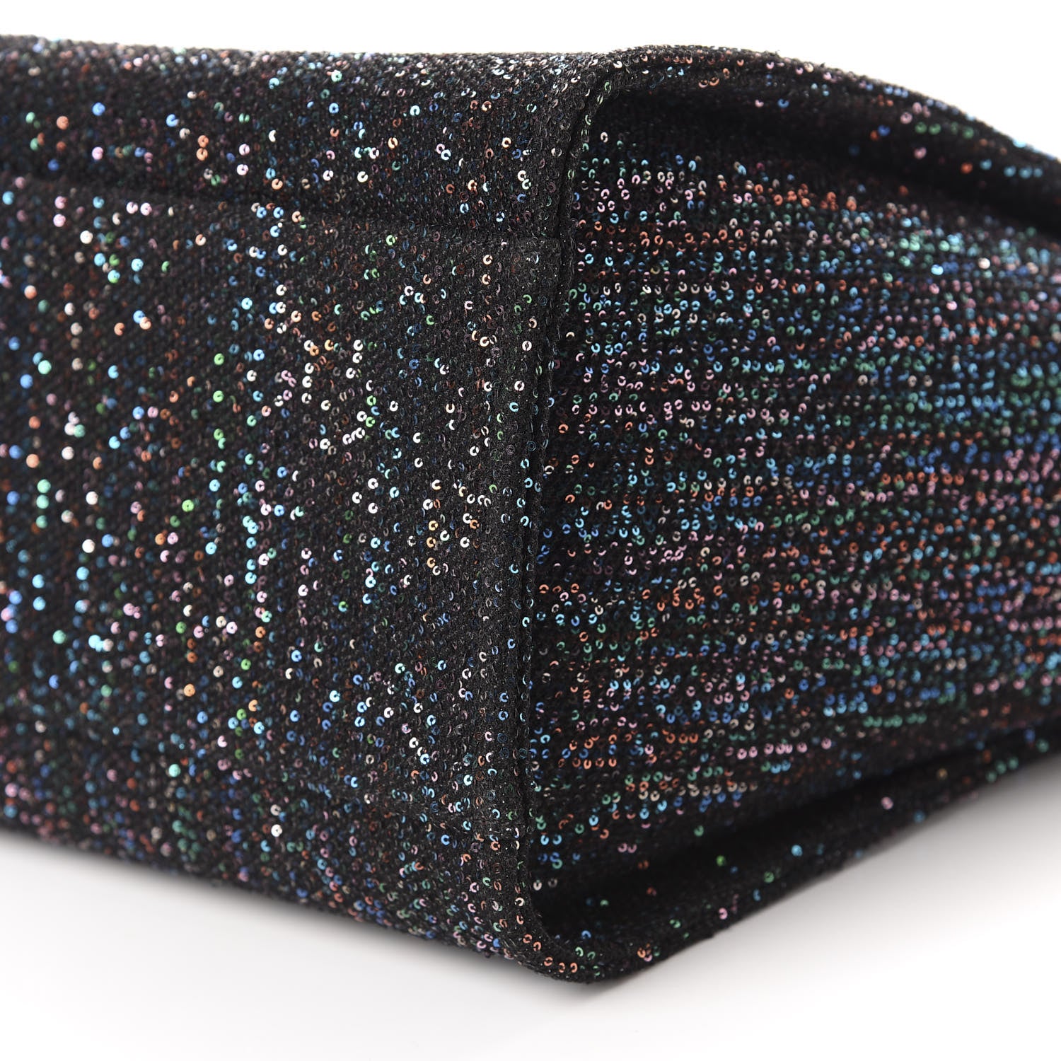 Chanel Calfskin Sequin Medium Deauville Tote Black 7 of 10