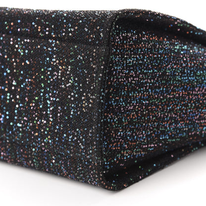 Chanel Calfskin Sequin Medium Deauville Tote Black 7 of 10