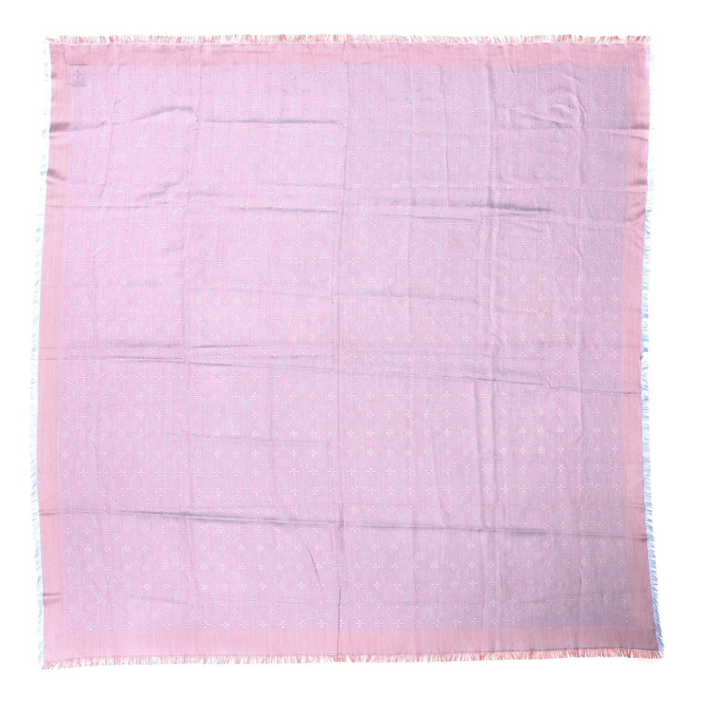 Silk Cotton Monogram Shawl