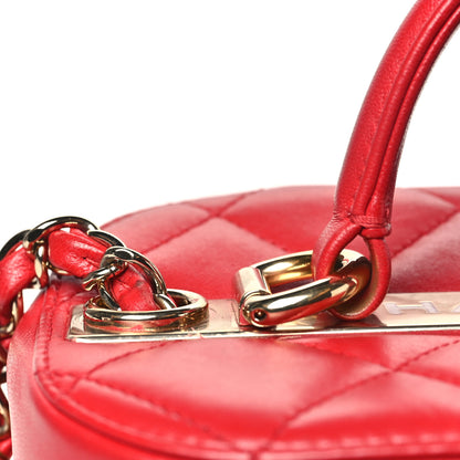 Chanel Lambskin Quilted Trendy Vanity Case Red 11 of 11