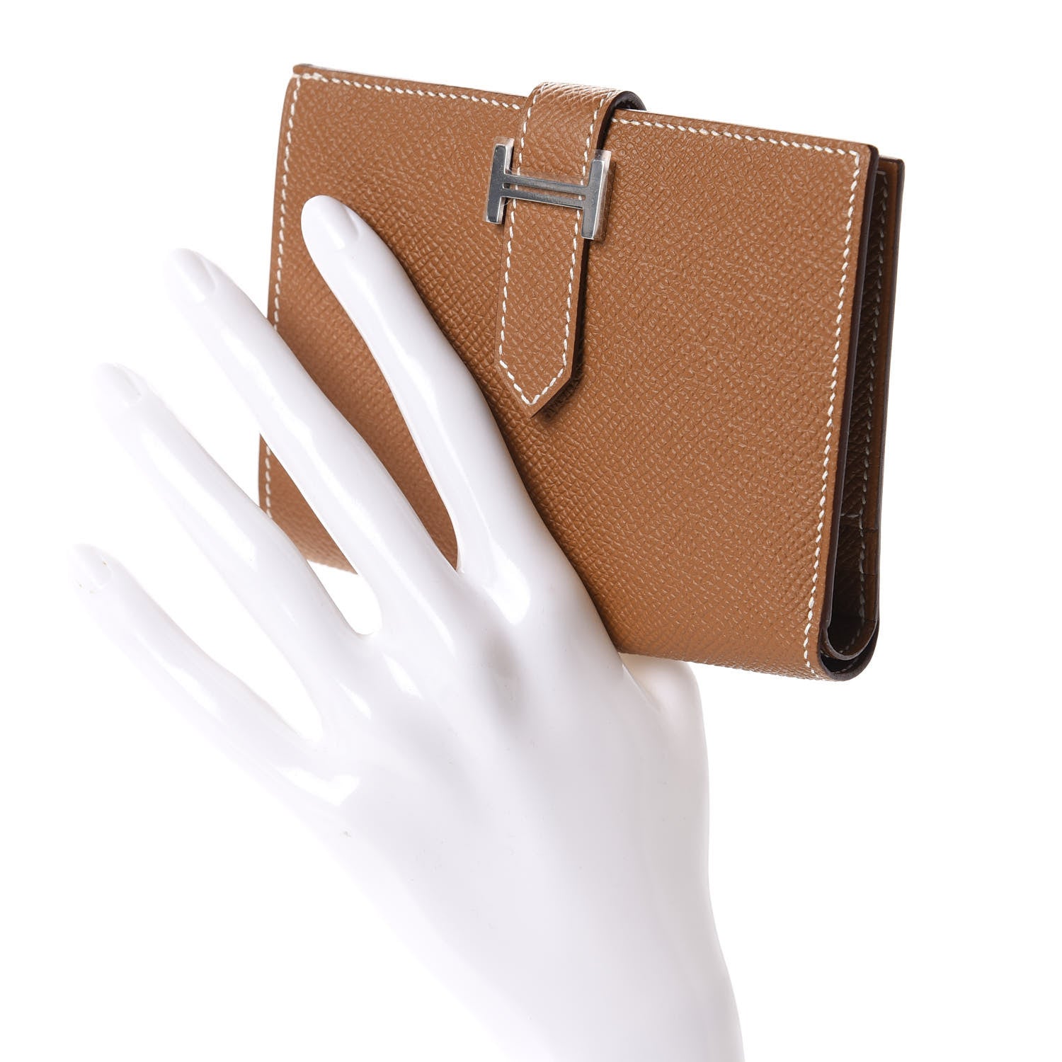 Hermes Epsom Bearn Compact Wallet Gold 2 of 8