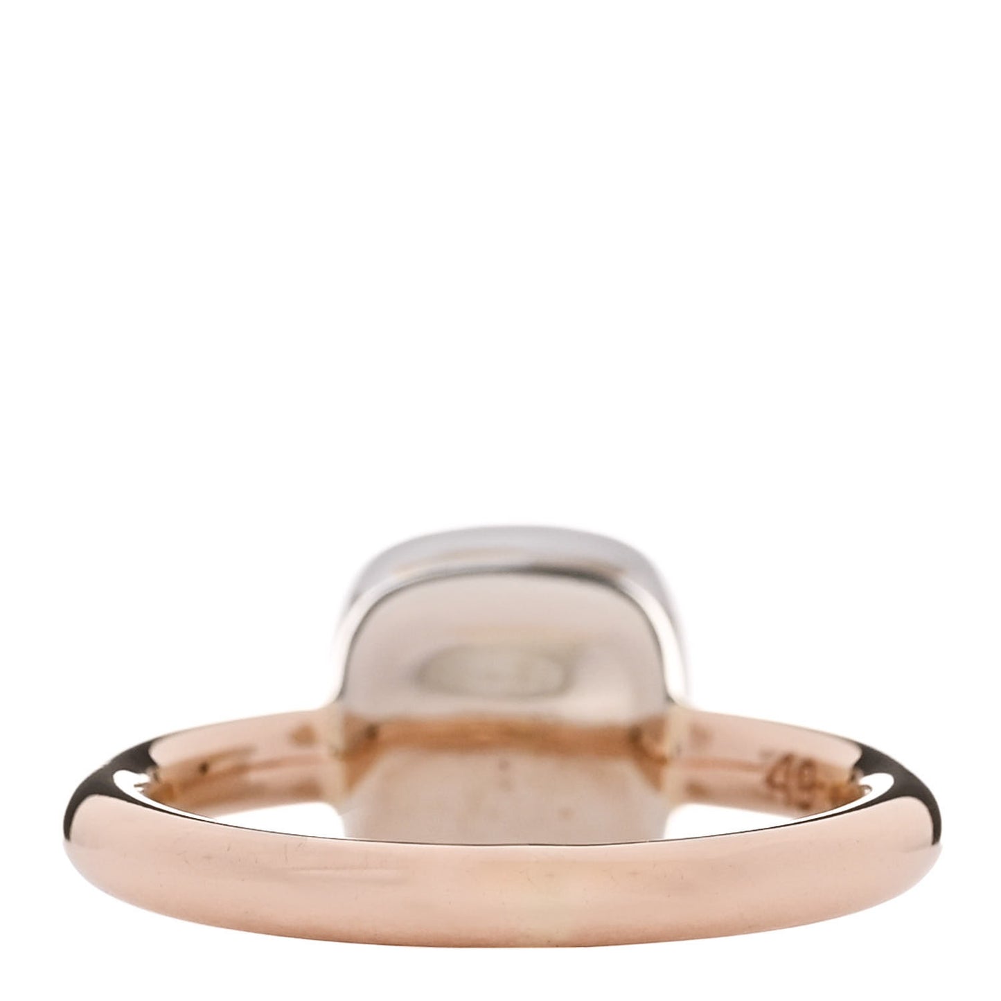 18K Rose Gold White Topaz Nudo Ring 49 4.75