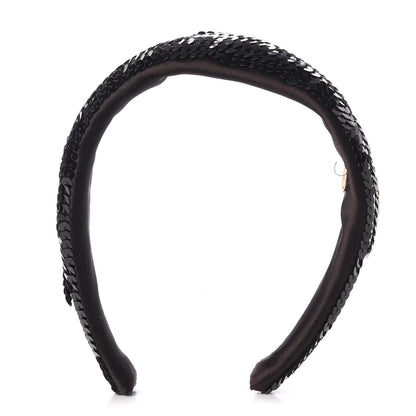 Chanel Sequin Headband Black 1 of 8