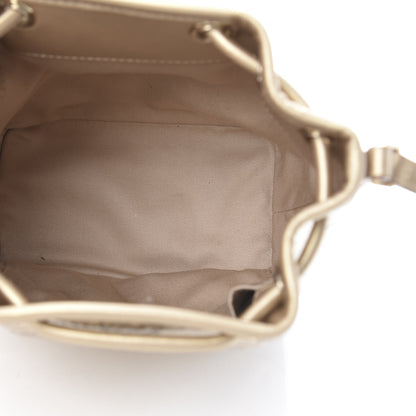 MCM Metallic Visetos Zoo Rabbit Drawstring Bucket Bag Berlin Gold 6 of 11