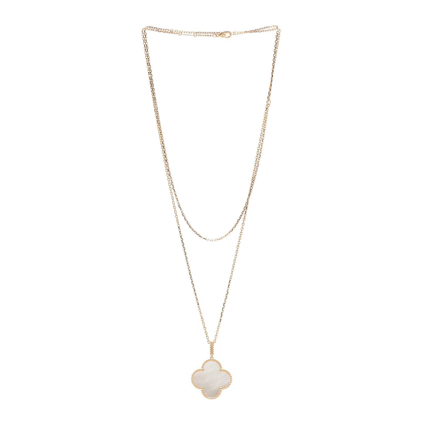 18K Yellow Gold Mother of Pearl Magic Alhambra Long Necklace