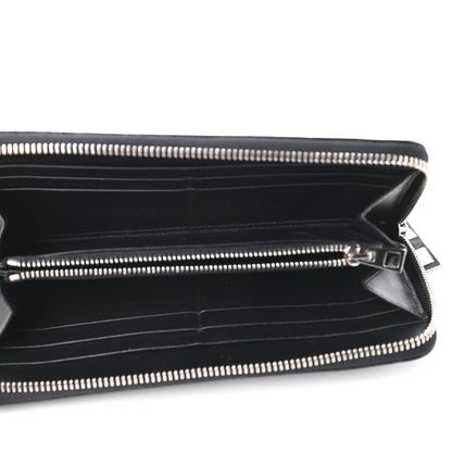 Loewe Calfskin Embossed Repeat Zip Wallet Black 5 of 9