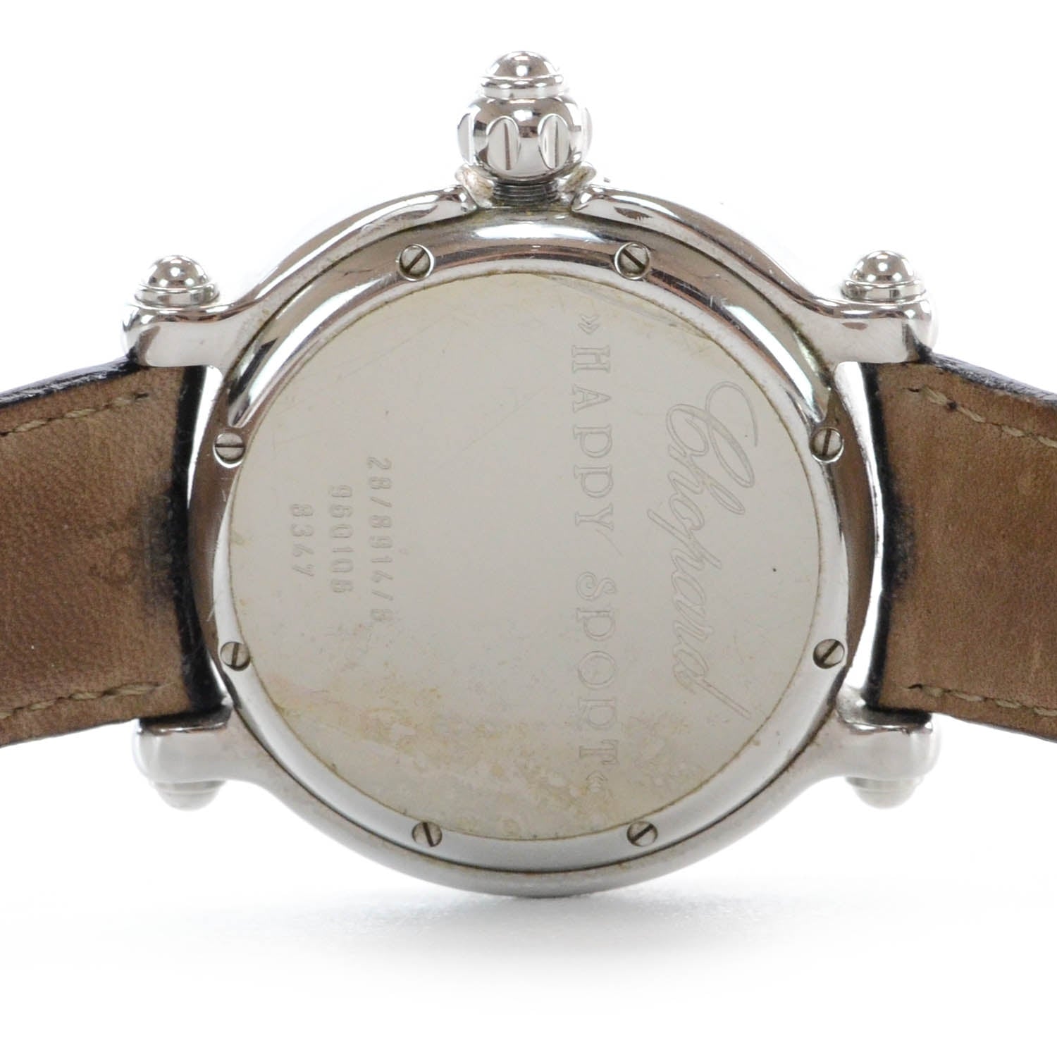 Chopard Stainless Steel Alligator Diamond Bezel Ruby Yellow Blue Sapphire 39mm Happy Sport Fish Quartz Watch Blue 6 of 7