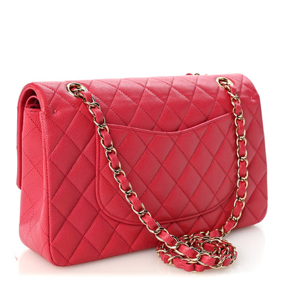 Chanel Caviar Quilted Medium Double Flap Dark Pink 3 of 10