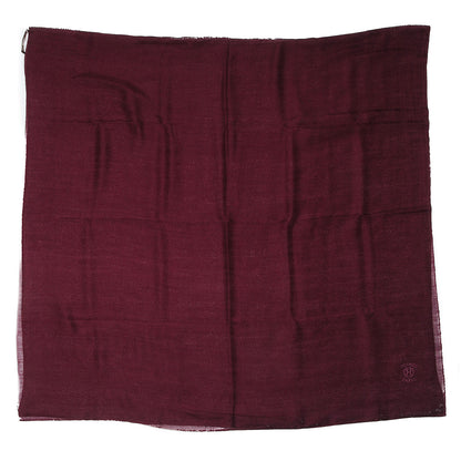 Hermes Cashmere Silk Plume Stole Cassis 1 of 4