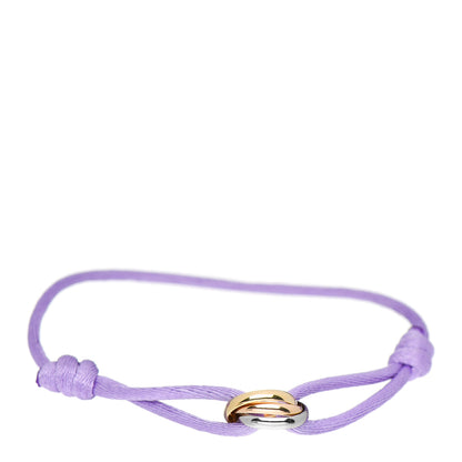 Cartier 18K Pink Yellow White Gold Trinity Adjustable Cord Bracelet Lilac 1 of 4