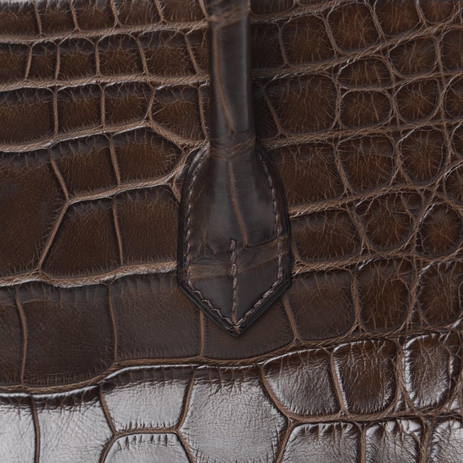 Hermes Matte Alligator Birkin 40 Chocolate 10 of 35