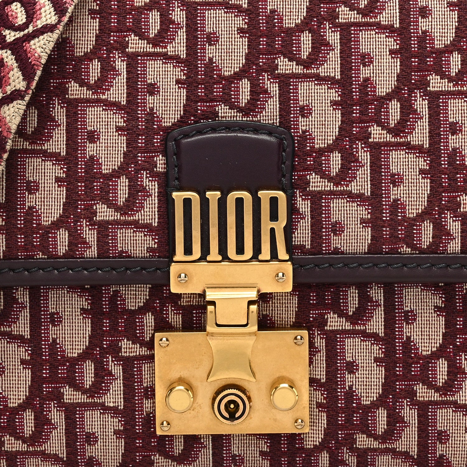 Christian Dior Oblique DiorAddict Flap Bag Burgundy 6 of 8