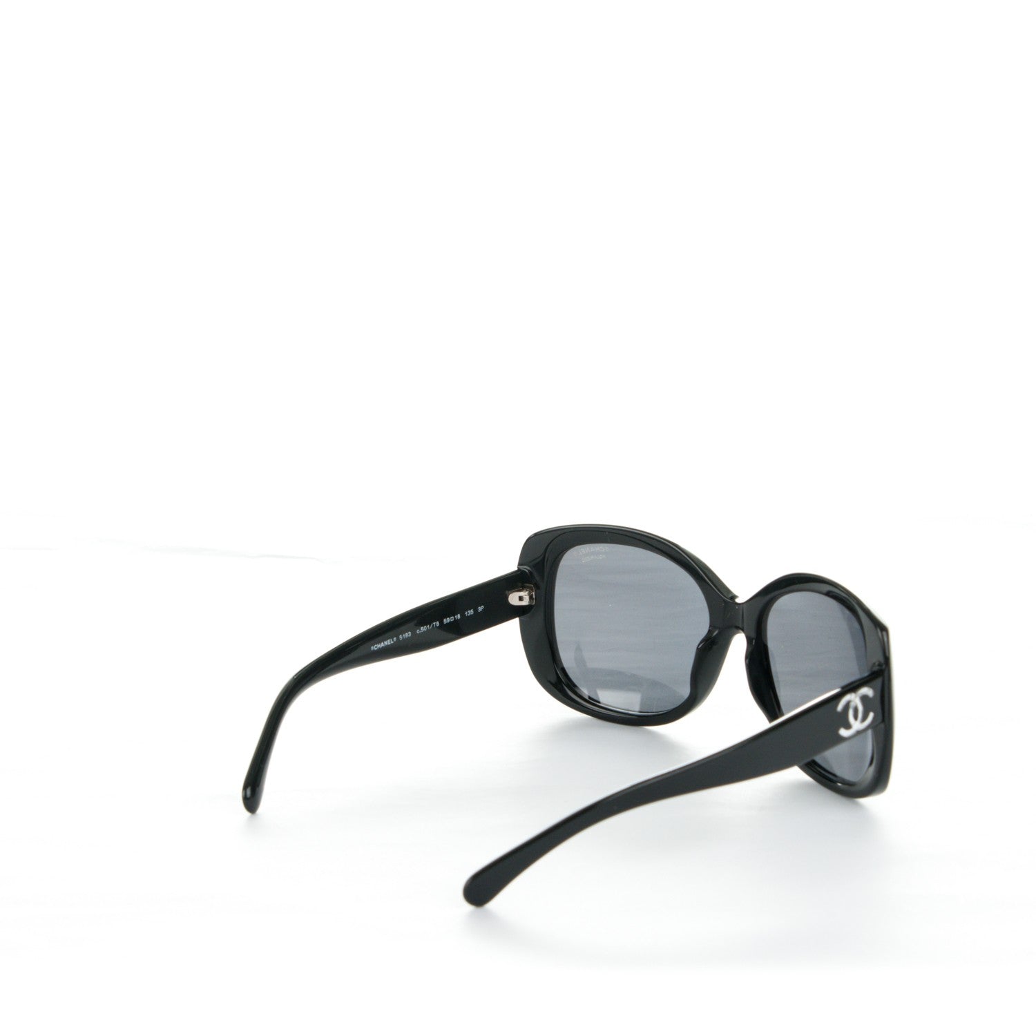 Chanel Polarized CC Sunglasses 5183 Black 3 of 5