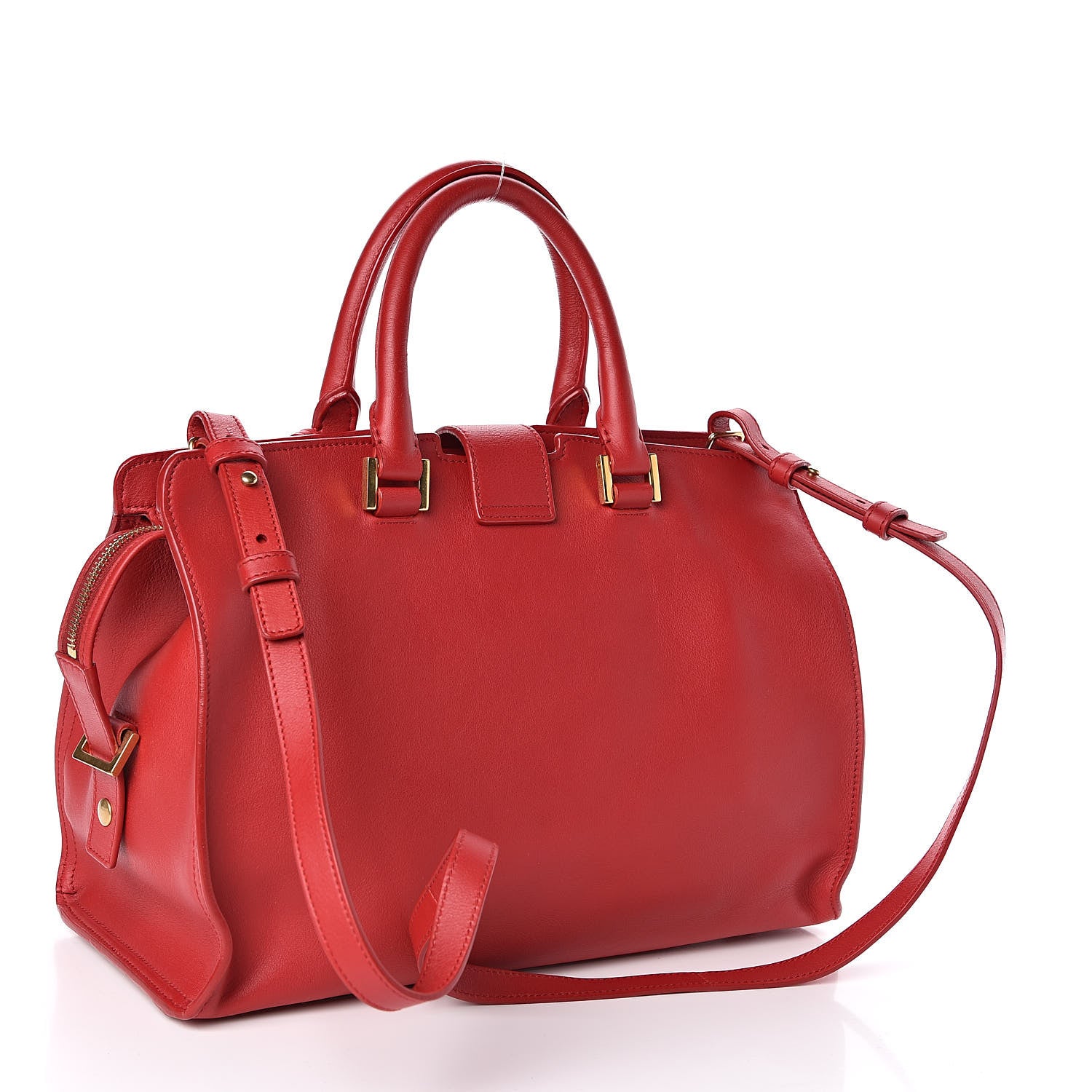 Saint Laurent Calfskin Small Classic Y Cabas Red 3 of 12