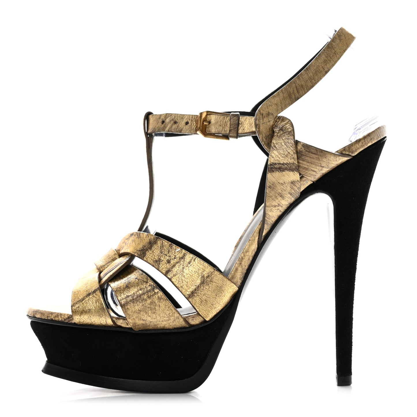 Metallic Eel Tribute 105 Platform Sandals 37 Gold