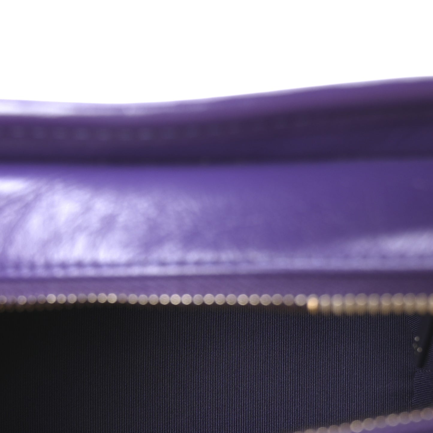 Aged Calfskin Chevron Quilted Small Gabrielle Hobo Purple