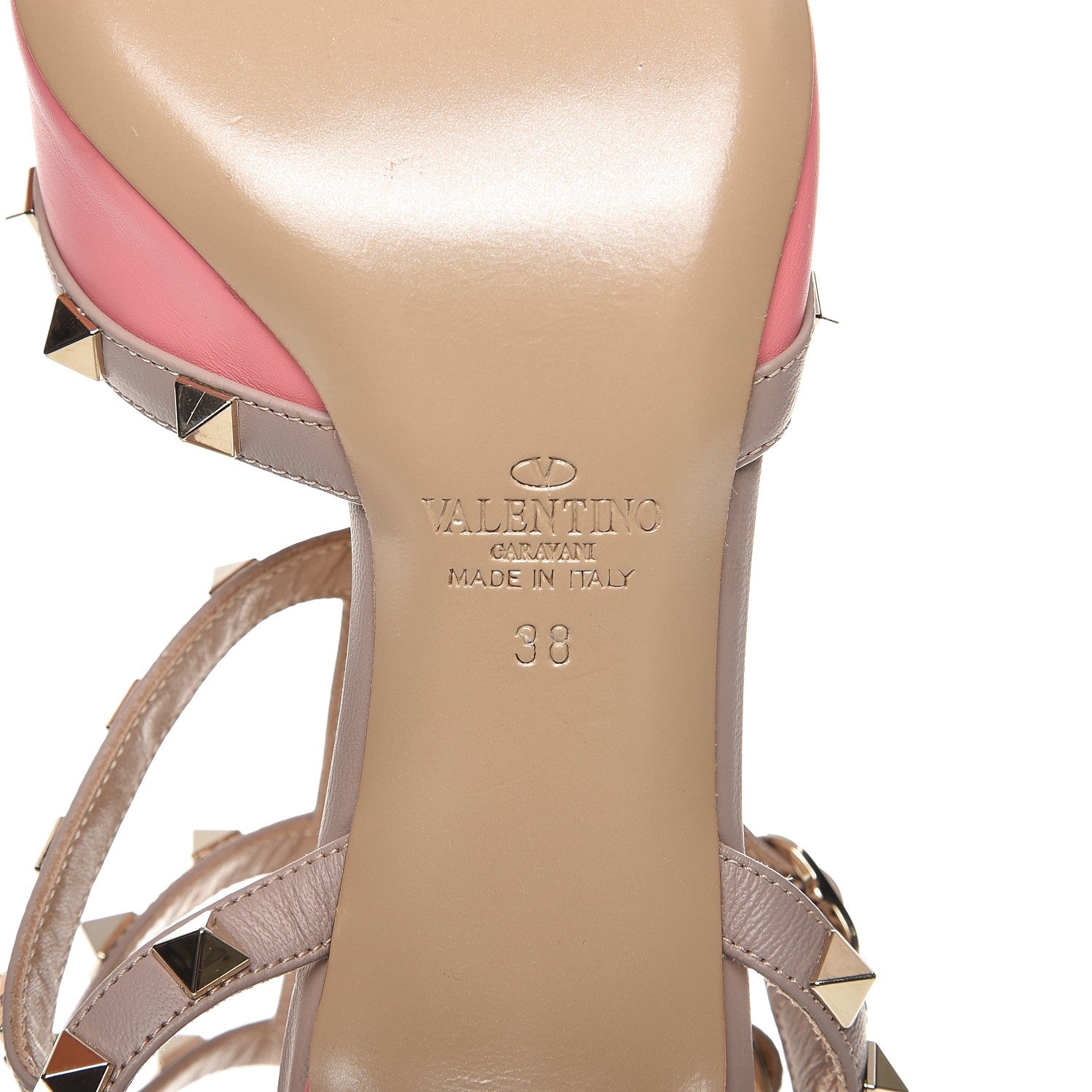 Valentino Garavani Nappa Rockstud Ankle Strap 65mm Pumps 38 Paradise Rose Poudre 7 of 8