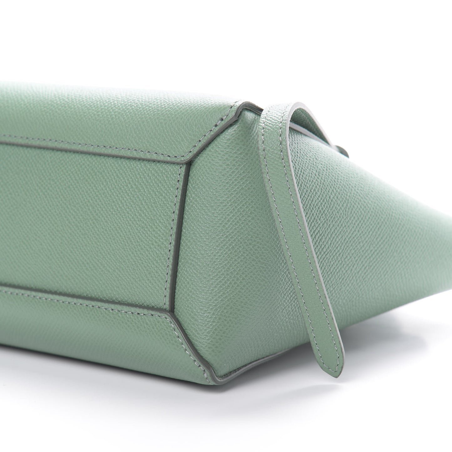 Grained Calfskin Nano Belt Bag Celadon