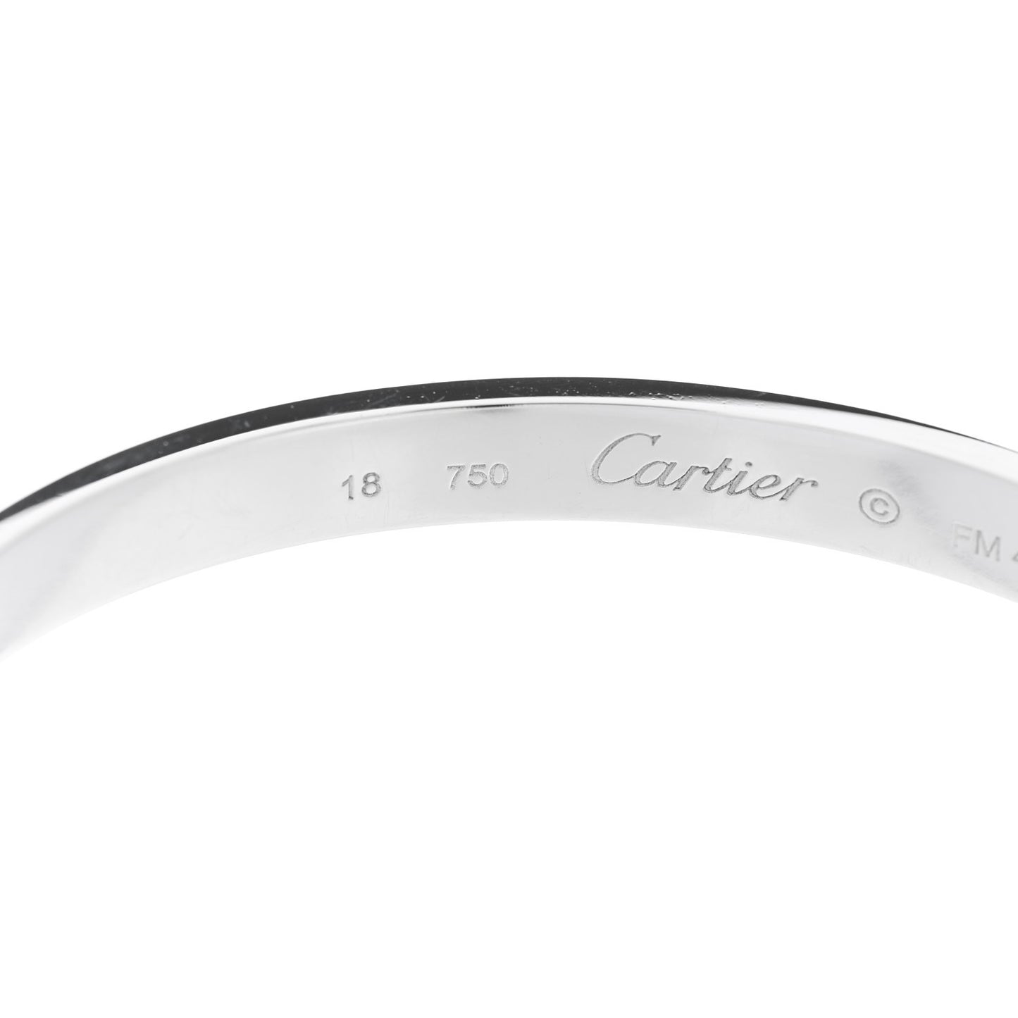 18K White Gold LOVE Bracelet 18