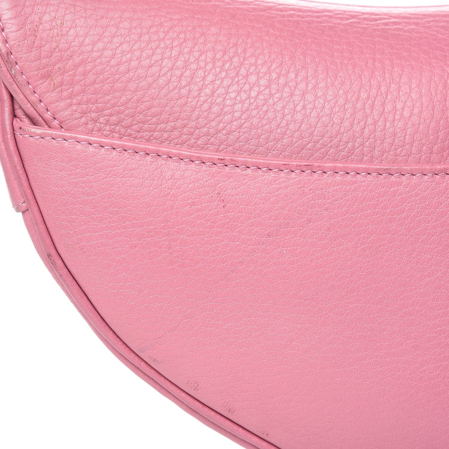 Christian Dior Calfskin Embroidered Romantic Flowers Saddle Bag Pink 12 of 17
