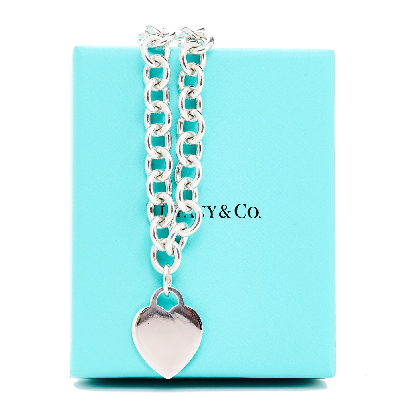 Sterling Silver Heart Tag Pendant Necklace