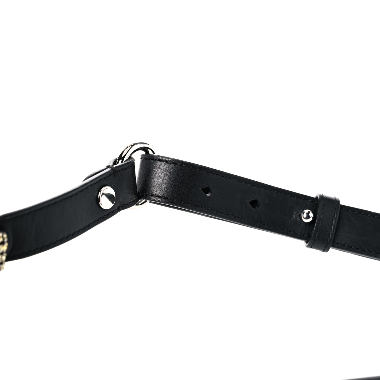 Rhinestone Mesh Mini Attica Belt Bag Black