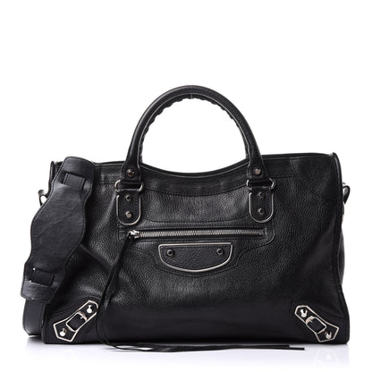 Balenciaga Chevre Silver Metallic Edge Hardware City Black 1 of 11