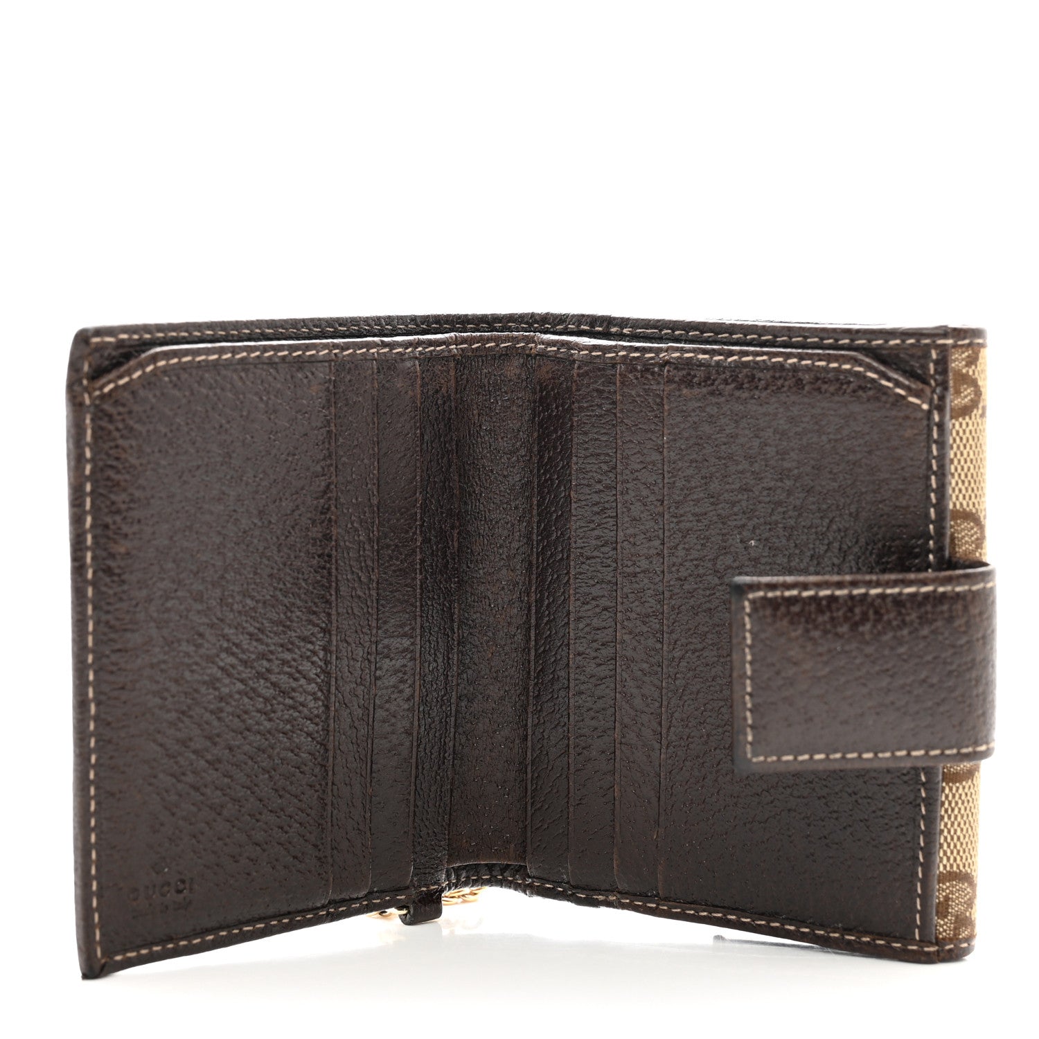 Gucci Monogram Compact Jolicoeur Wallet Dark Brown 6 of 9