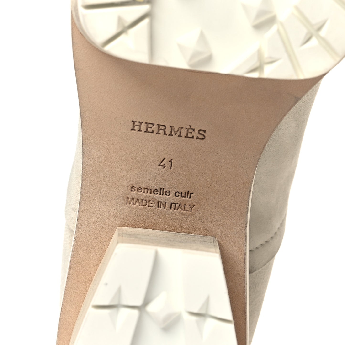 Suede Goatskin Isee 45 Ankle Boots 41 Blanc De Paris