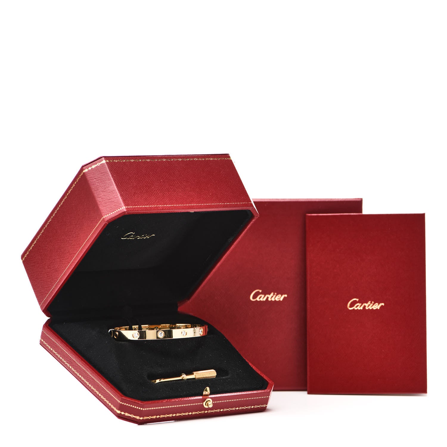 Cartier 18K Yellow Gold 10 Diamond LOVE Bracelet 19 6 of 6