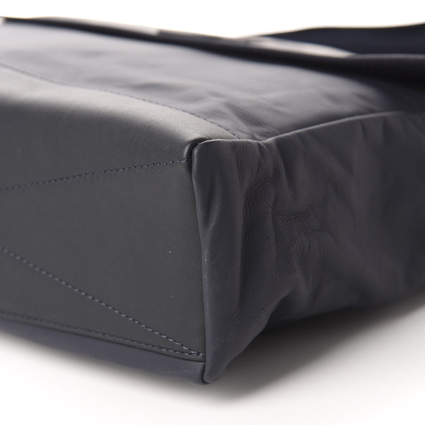 Calfskin V Line Crossbody Navy