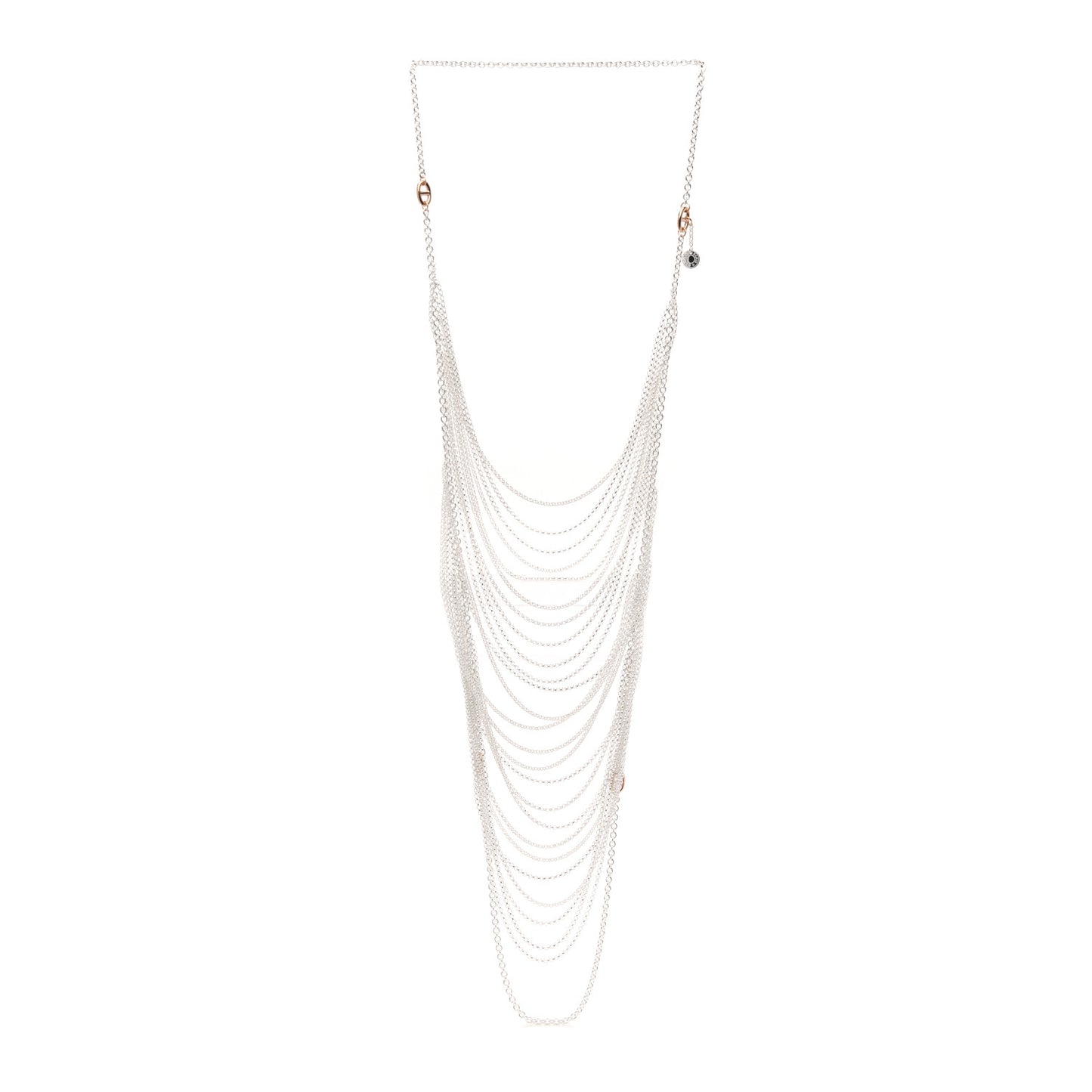Sterling Silver 18K Rose Gold New Farandole Necklace