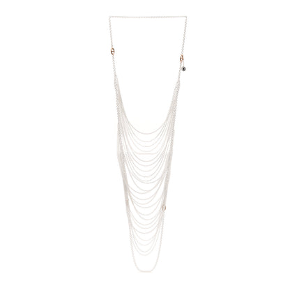 Hermes Sterling Silver 18K Rose Gold New Farandole Necklace 3 of 3