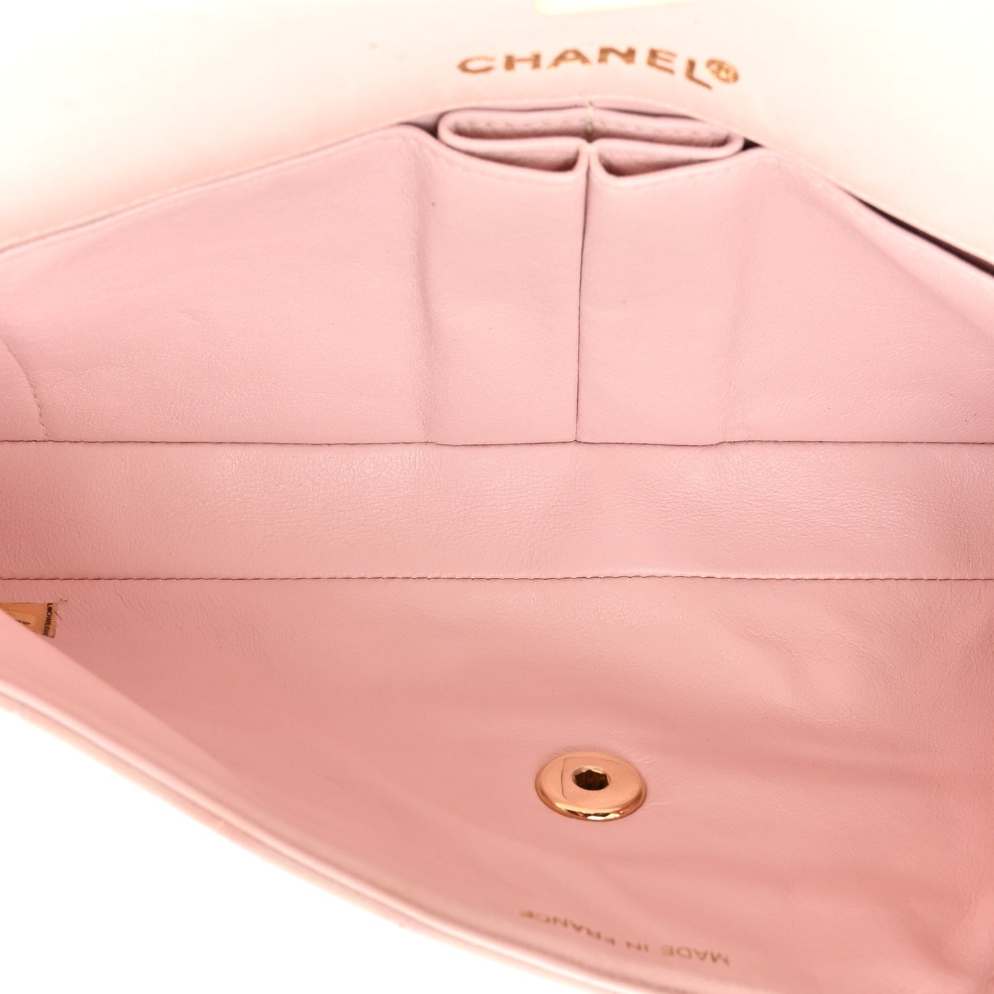 Lambskin East West Chocolate Bar Flap Pink