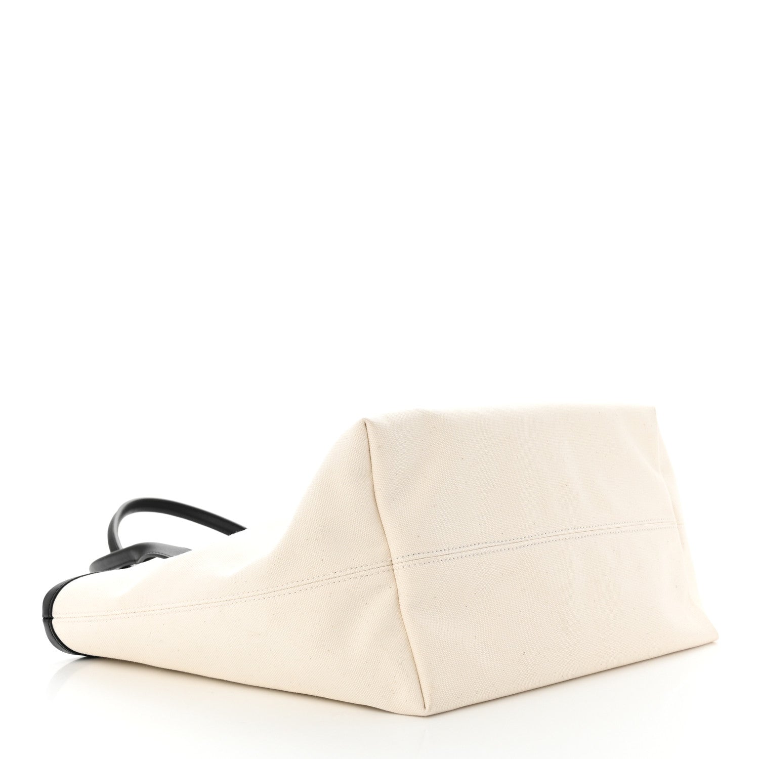 Balenciaga Cotton Canvas Calfskin Cities Paris Jumbo Small Tote Bag White 4 of 10