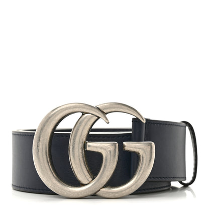 Gucci Moon Calfskin Nickel Double G 40mm Belt 75 30 Blue 1 of 6