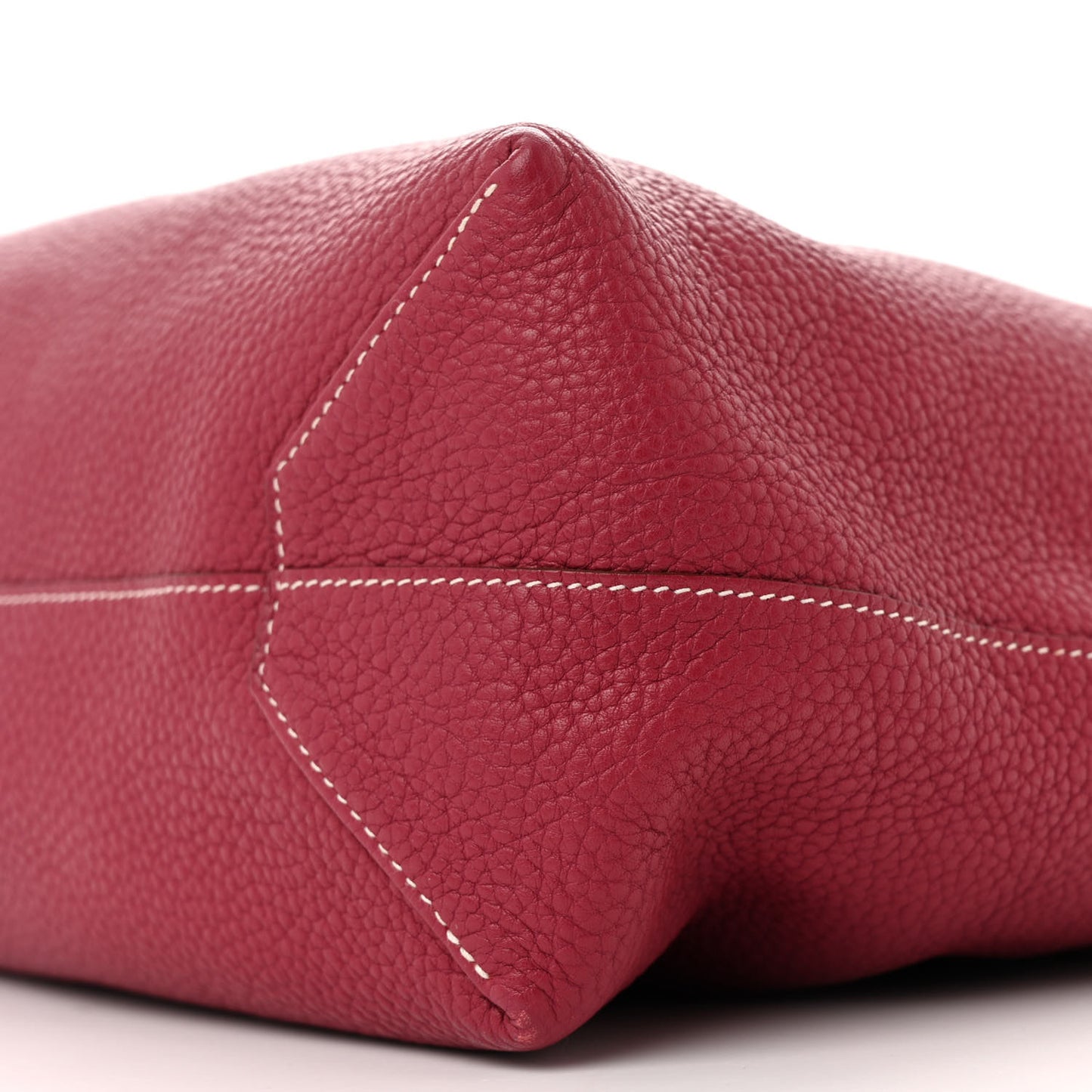 Taurillon Clemence Double Sens 36 Reversible Tote Rubis Bougainvillea