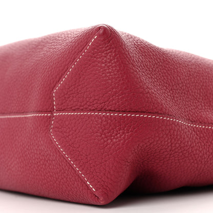 Hermes Taurillon Clemence Double Sens 36 Reversible Tote Rubis Bougainvillea 15 of 16