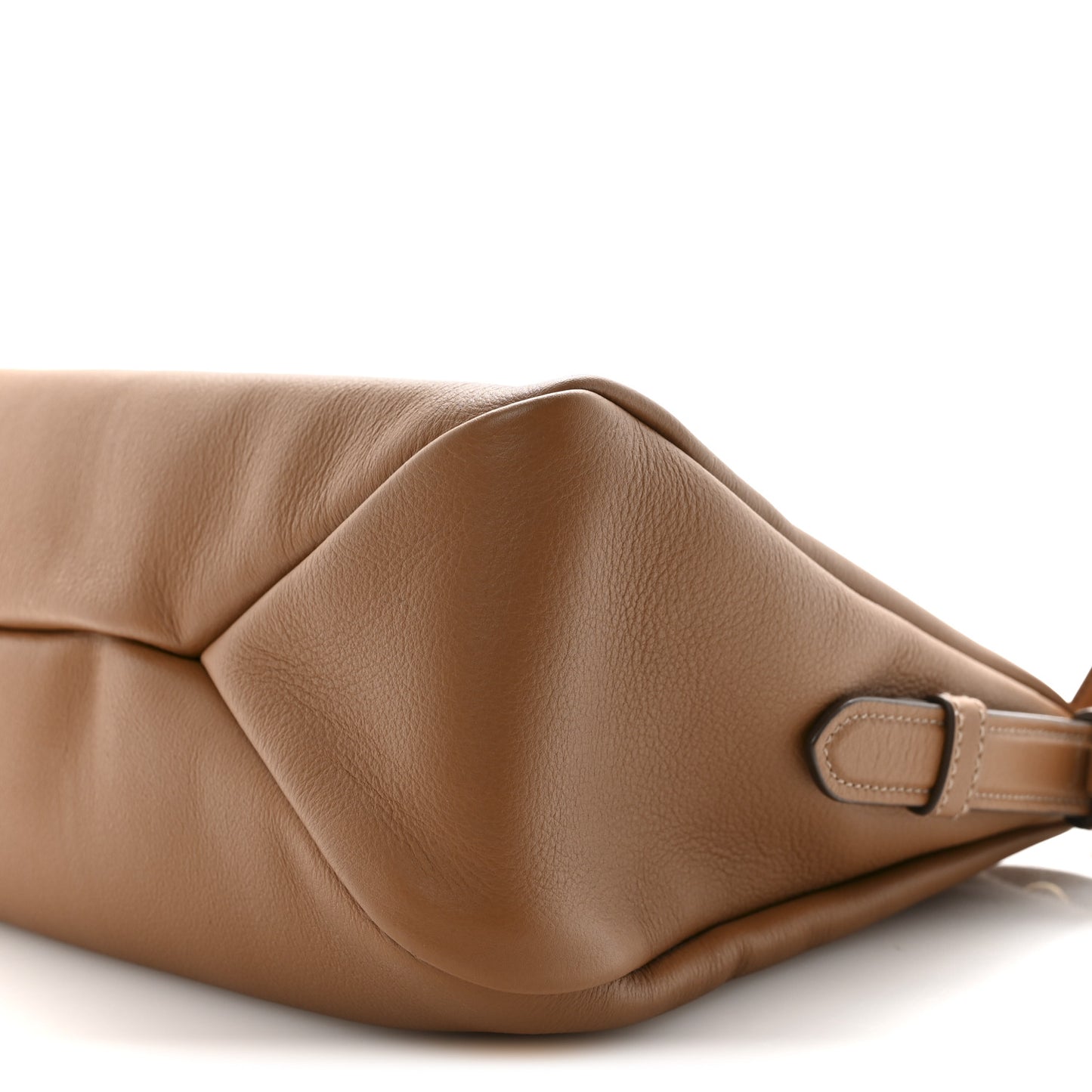Soft Calfskin Large Aimée Shoulder Bag Caramel