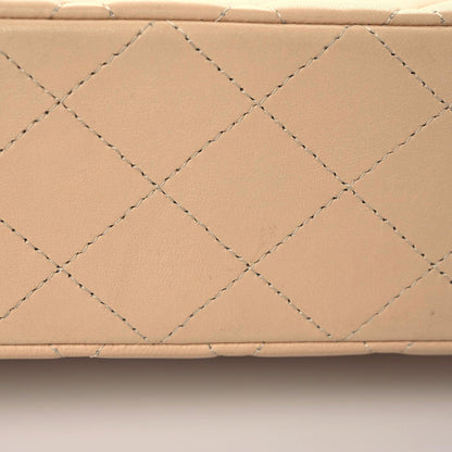 Chanel Lambskin Quilted Medium Double Flap Beige 8 of 14