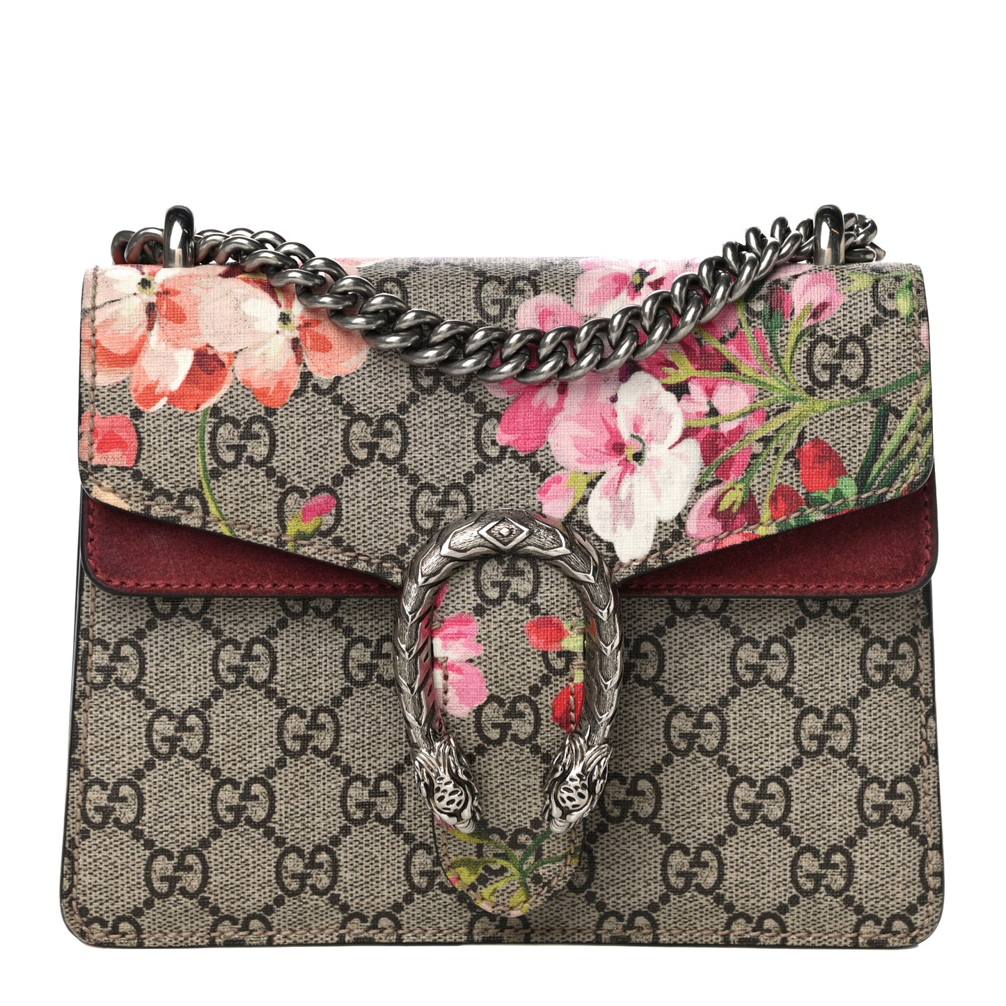 GG Supreme Monogram Blooms Mini Dionysus Shoulder Bag Beige Multicolor Dry Rose