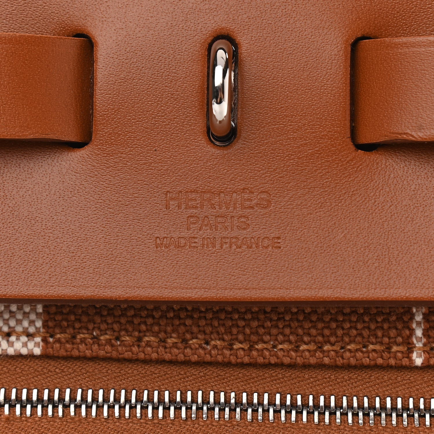 Hermes Vache Hunter Toile H Vibration Herbag Zip 39 MM Fauve Ecru Beige 7 of 11