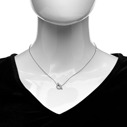 Hermes 18K White Gold Diamond Finesse Pendant Necklace 2 of 6