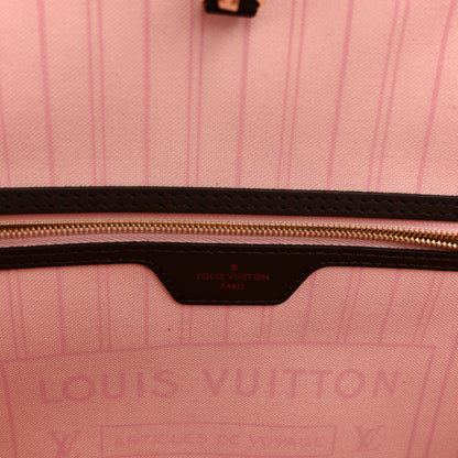 Louis Vuitton Damier Ebene Neo Neverfull MM Rose Ballerine 6 of 9
